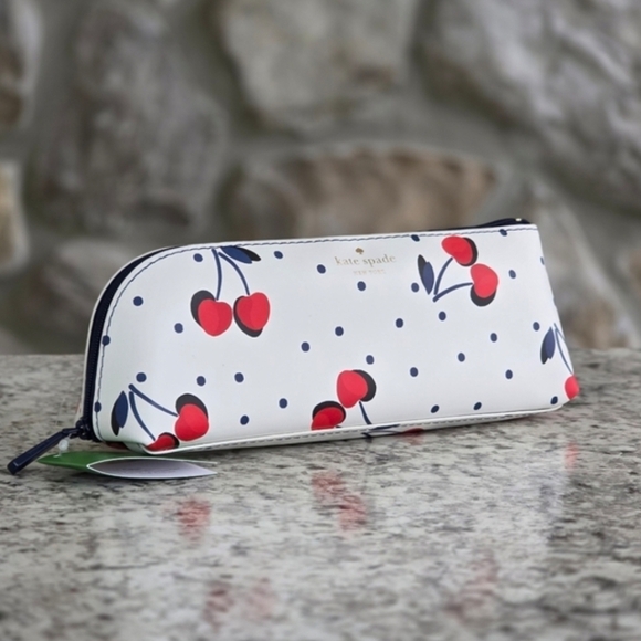 kate spade Handbags - Kate Spade Vintage Cherry Dot Pencil Case